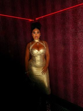 gold bandage bodycon dress Trophy Wife Metallic Strapless Bandage Bodycon Dress — Gold or Black